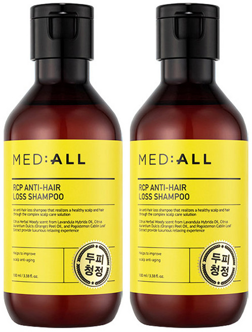 메디올 알시피 안티 헤어 로스 샴푸 우디향, 100ml, 2개