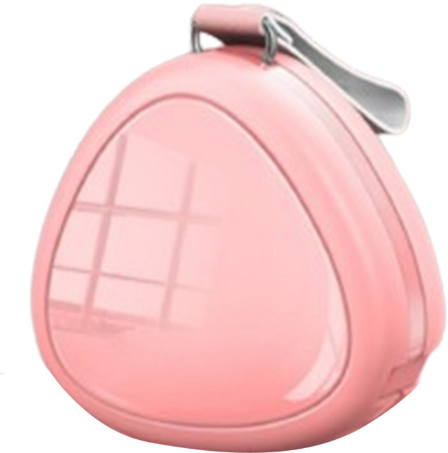 갠지라이프 멀티 릴타입 미니백 3 in 1 고속 충전 케이블, 1.2m, 핑크, 1개