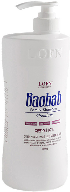로픈 바오밥 패밀리 샴푸 푸르티 플로럴 머스크 향, 1kg, 1개
