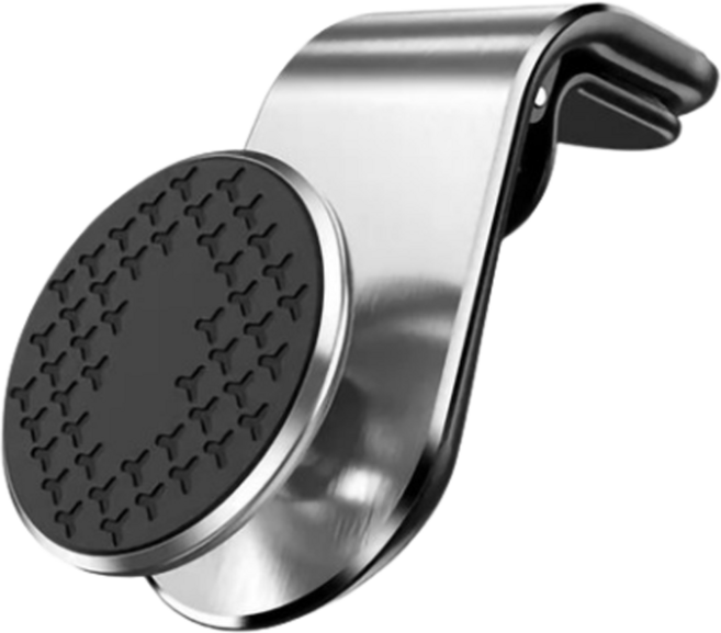 지리즈 차량용 송풍구형 회전 자석 거치대, 1개, 실버