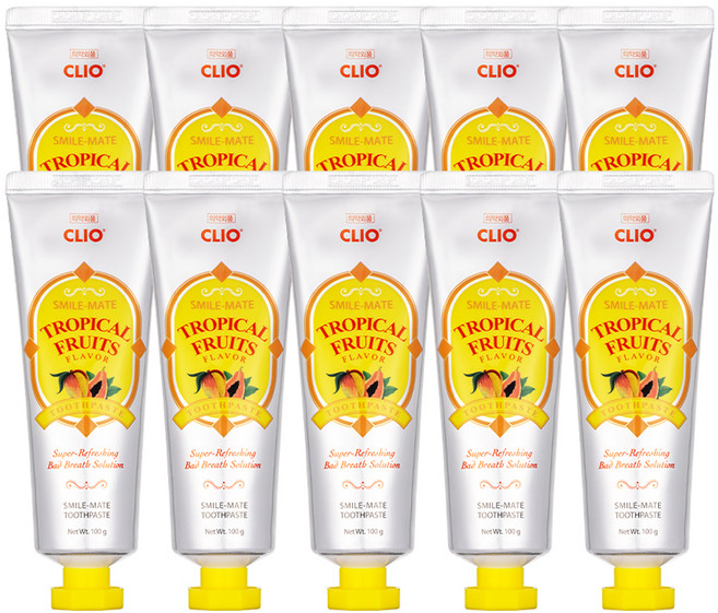 CLIO Smile Mate 熱帶水果香牙膏, 10個, 100g