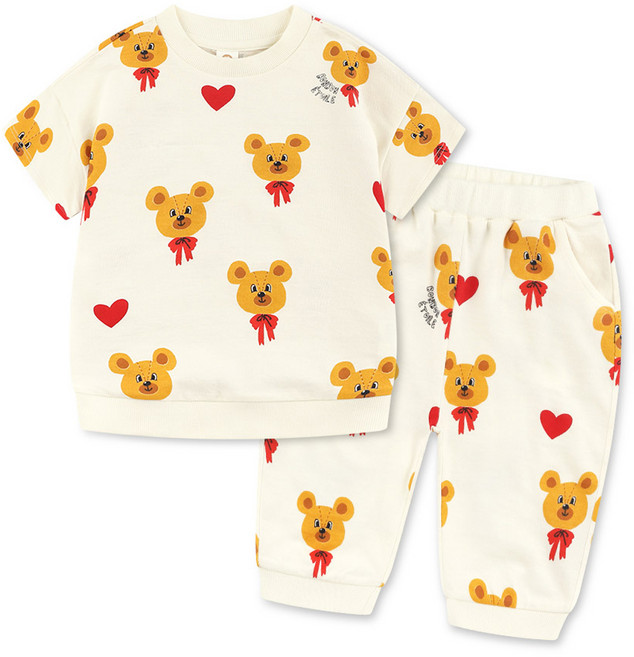 밀크마일 아동용 뉴 마이 하트 베어 상하복