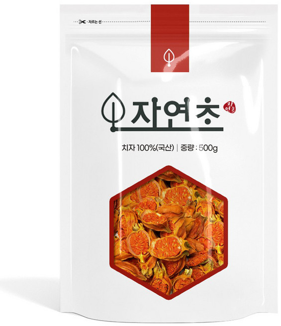 자연초 국내산 건조 치자열매, 500g, 1개