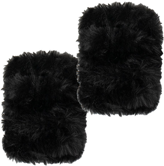 yarna 인조밍크 모루 털실 20mm, 17 블랙, 2개