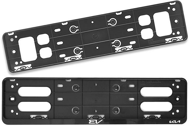 현대모비스 차종별 번호판 가드 세트 EV, 1세트, 블랙