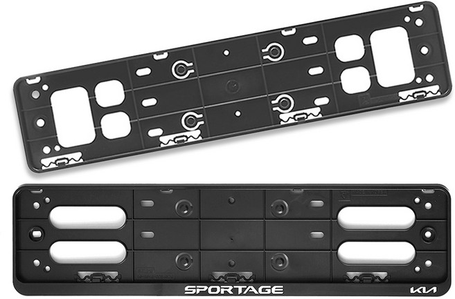 현대모비스 차종별 번호판 가드 세트 스포티지, 1세트, 블랙