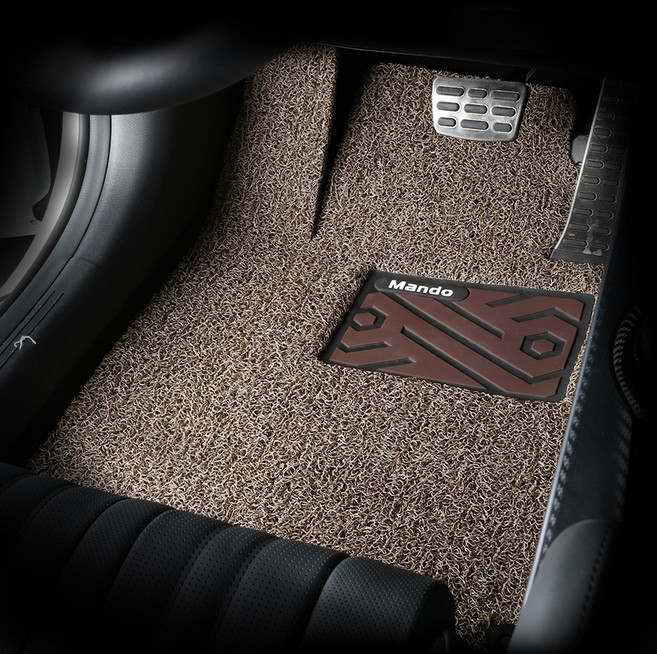 HL만도 컬러풀 와이드 볼륨쿠션 코일 카매트, 제네시스 뉴 G80 4륜 2023.12~, 브라운