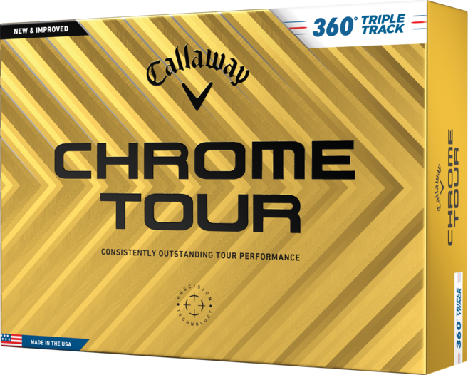 Callaway 卡拉威 Chrome Tour 360 四層高爾夫球, 12入, 1個, 白色