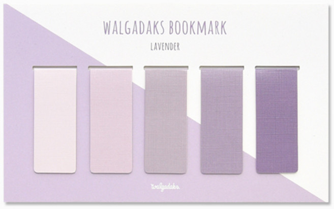 왈가닥스 마그네틱 북마크 5종 세트, 라벤더, 1세트