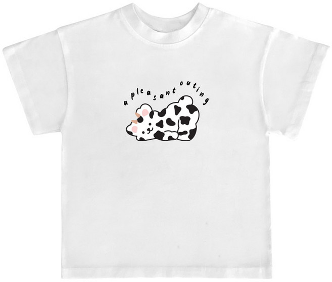 키즈크루 아동용 통기성 얼룩멍이 반팔 티셔츠