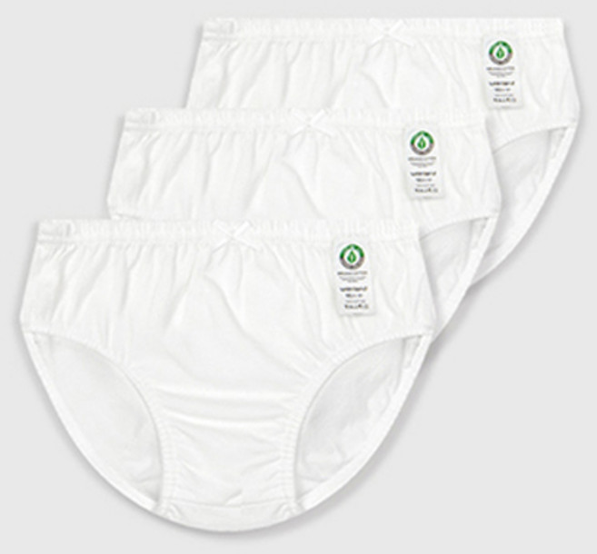 유니프랜드 여아용 베이직 오가닉 삼각 팬티 3p