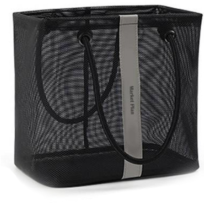 마켓플랜 물빠짐 세면도구 바구니, 블랙