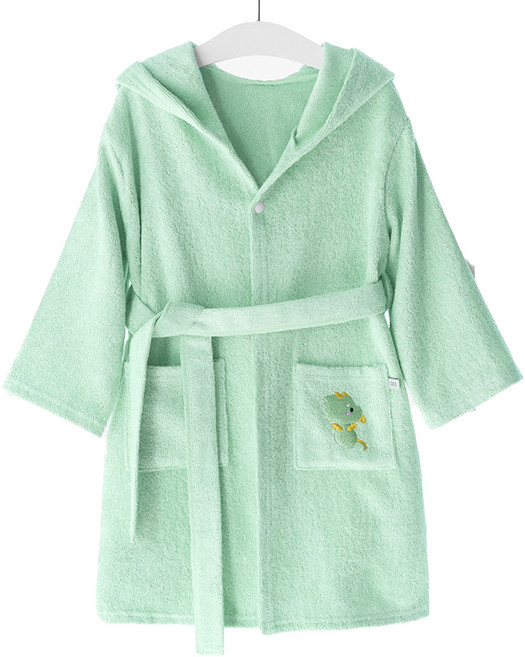 맘스네이처 아동용 대나무 밤부 샤워가운 S ~24개월, 민트 또용, 1개
