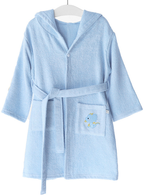 맘스네이처 아동용 대나무 밤부 샤워가운 L ~8세, 블루 또용, 1개