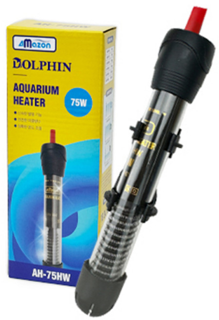 아마존 돌핀 아쿠아리움 관상어용 히터 75W AH-75HW, 1개