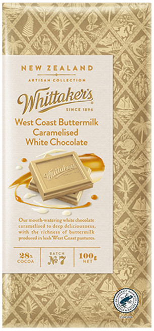 휘태커스 웨스트코스트 버터밀크 카라멜 화이트초콜릿, 100g, 1개