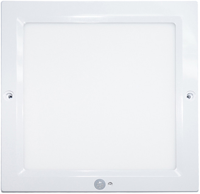 우리조명 장수 LED 엣지 슬림 사각 센서등 20W, 전구색(주황빛), 1개