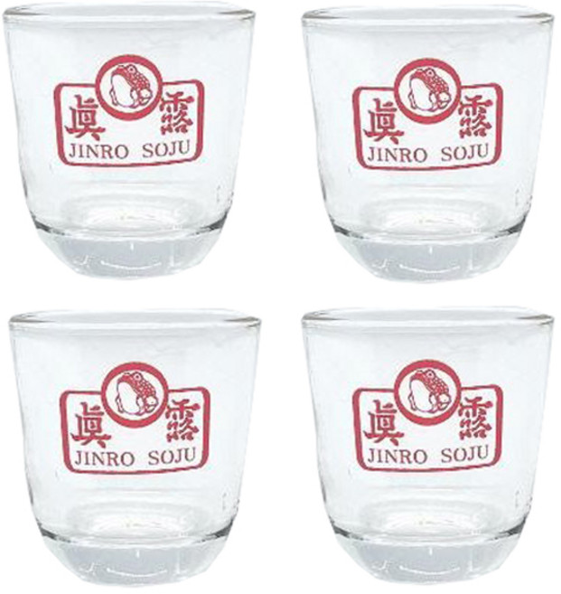 진로 레트로 50ml 소주잔, 빨강, 4개