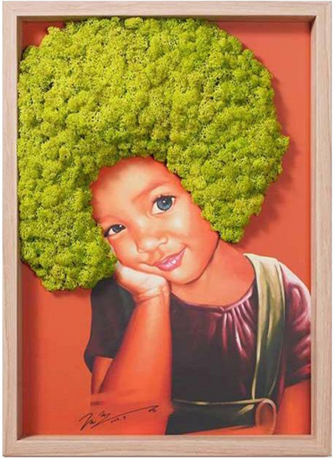 스칸디아모스 그린아트 인테리어 그림액자, 1개