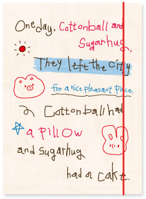 모노라이크 언매치드 프렌즈 하드 커버 바인더 A5 6공, 04  Doodle Ivory, 1개