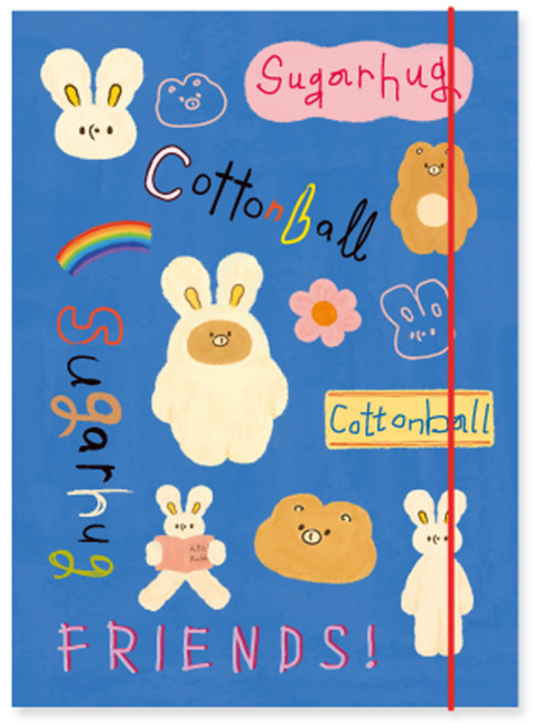 모노라이크 언매치드 프렌즈 하드 커버 바인더 A5 6공, 03  Blue, 1개