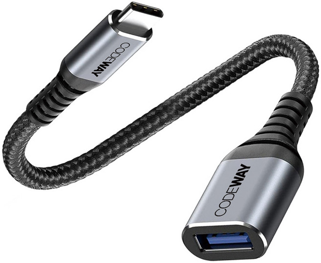 코드웨이 USB C타입-A타입 3.0 OTG 젠더, 1m, 혼합색상, 1개