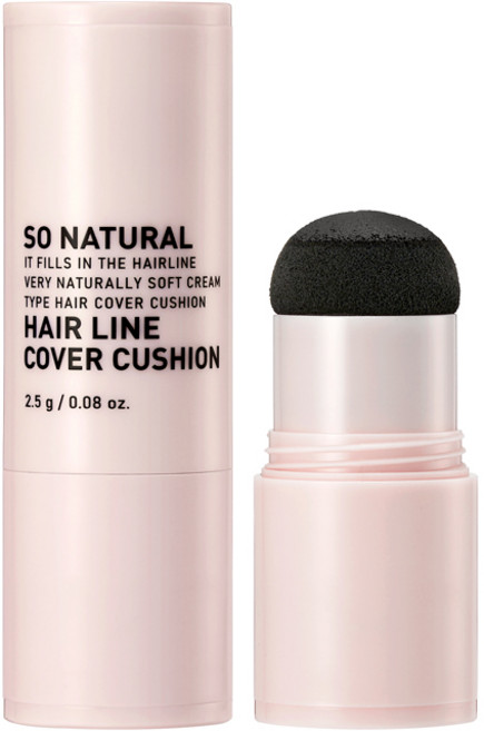 쏘내추럴 헤어 라인 커버 쿠션 2.5g, 내추럴블랙, 1개