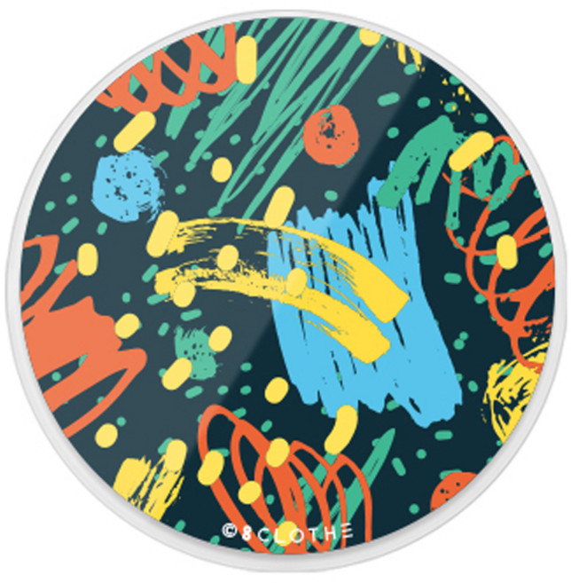 에잇클로드 힛더스팟 스마트 갠톡 휴대폰 거치대, 드로잉컬러 두들, 1개