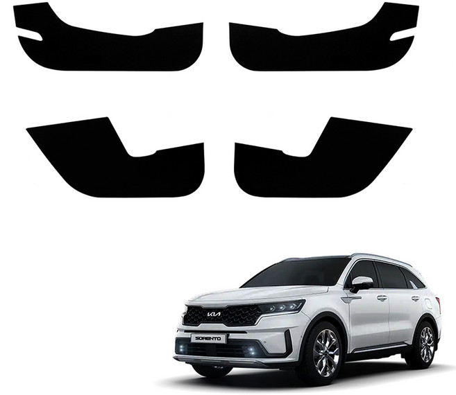 메이튼 페이스 리프트 가죽 스크래치 도어커버 세트 SC, 기아 더 뉴 쏘렌토 MQ4, 블랙