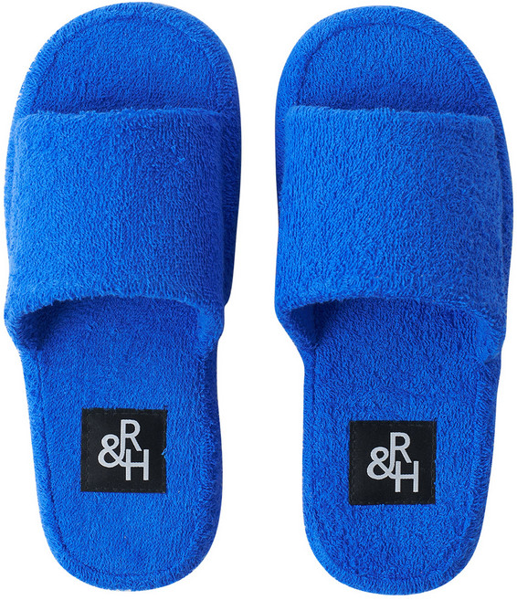 룸앤홈 테리 오픈형 룸슈즈, 블루, 1개