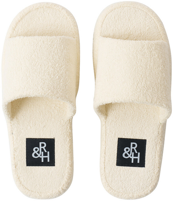 룸앤홈 테리 오픈형 룸슈즈, 아이보리, 1개