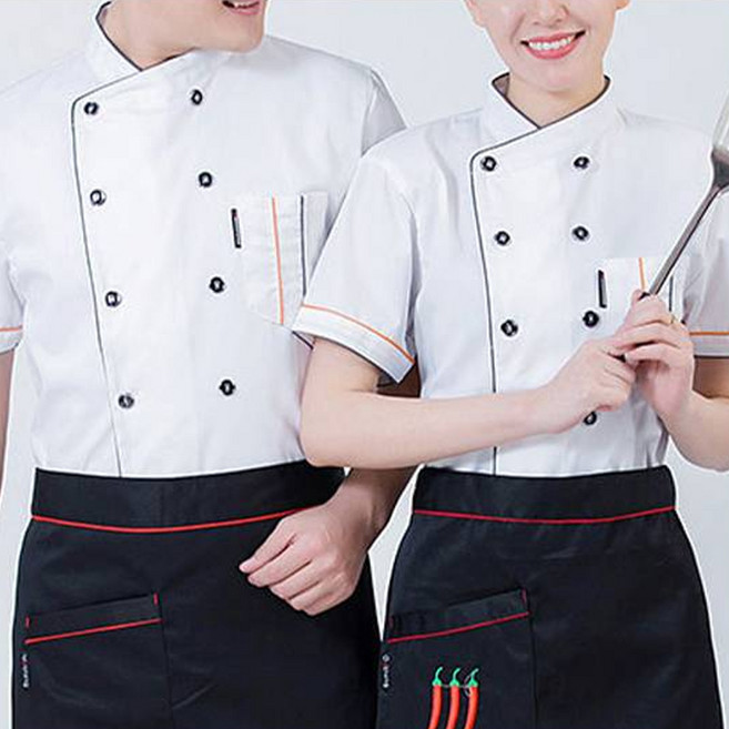 unhev 經典餐飲廚房短袖工作服