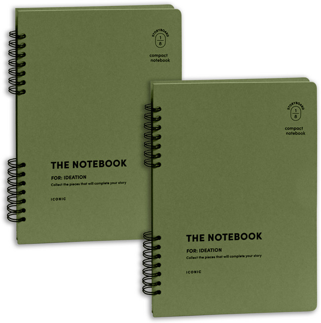 아이코닉 컴팩트 A5 8컷 콘티 아이디어노트, 16 OLIVE GREEN, 2개