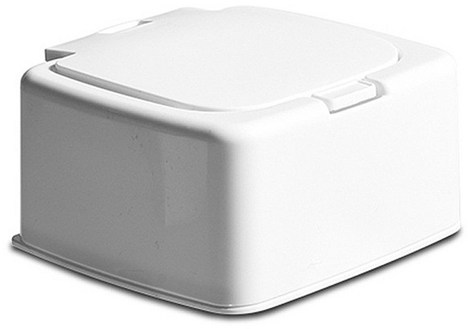 비제스코 사각 다용도 면봉 약 실 케이스 2p, 화이트, 1개