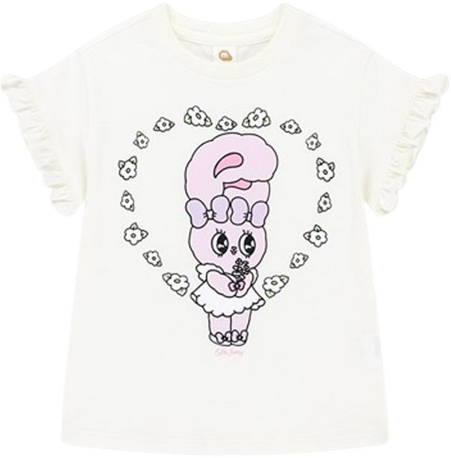 milkmile 女童透氣Esther Bunny花朵天使T恤