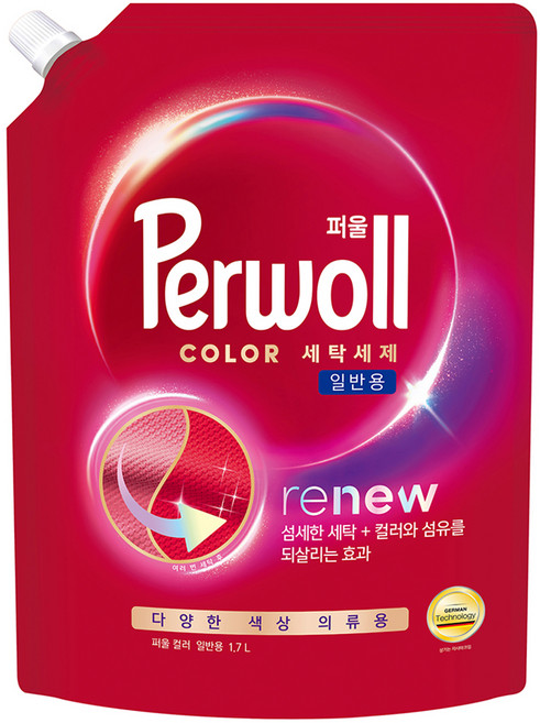 퍼울 세탁세제 일반용 컬러 액상세제 리필, 1.7L, 1개