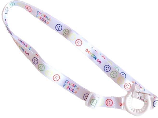 휴대용 물병 스트랩 음료수 목걸이 홀더, 화이트, 1개