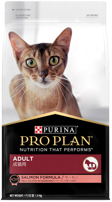 프로플랜 어덜트 고양이 건식사료, 연어, 1.5kg, 1개