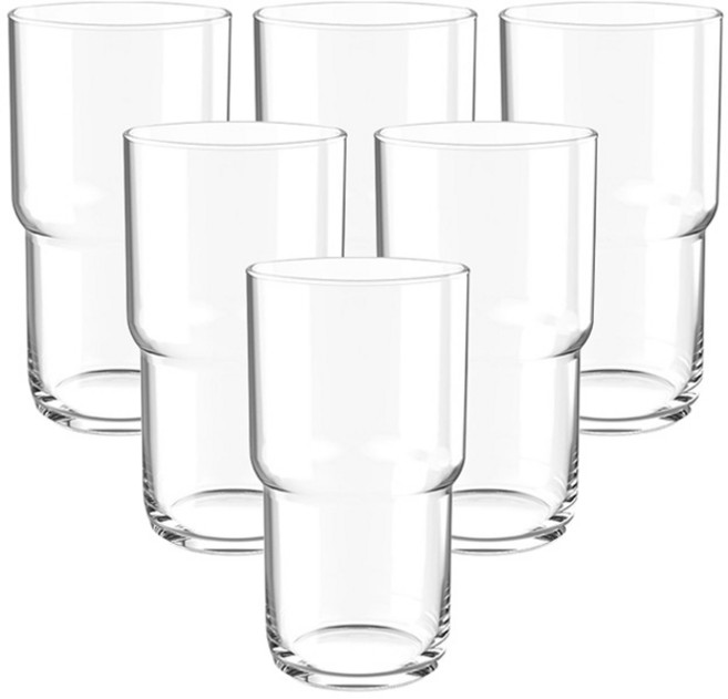 오션글라스 모듈라 스택 롱 드링크 컵 630ml, 6개