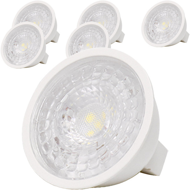 건식 할로겐 전구 LED 램프 5W MR16, 전구색, 6개