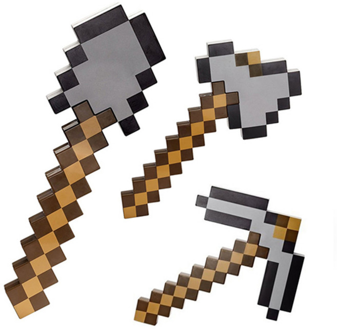 비콘 마인크래프트 곡괭이 + 도끼 + 삽 멀티툴 피규어, 1개