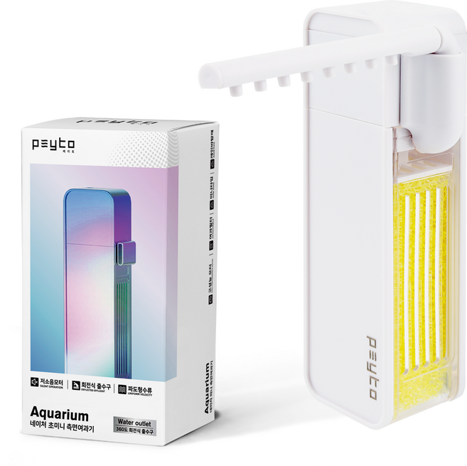 페이토 수족관 네이처 초미니 측면여과기 M PK-SM03E2, 3W, 1개