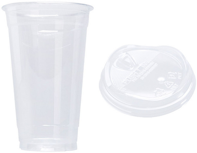 동아팩키지 투명 PET 아이스컵 470ml x 100p + 드링크리드 100p 세트, 1세트