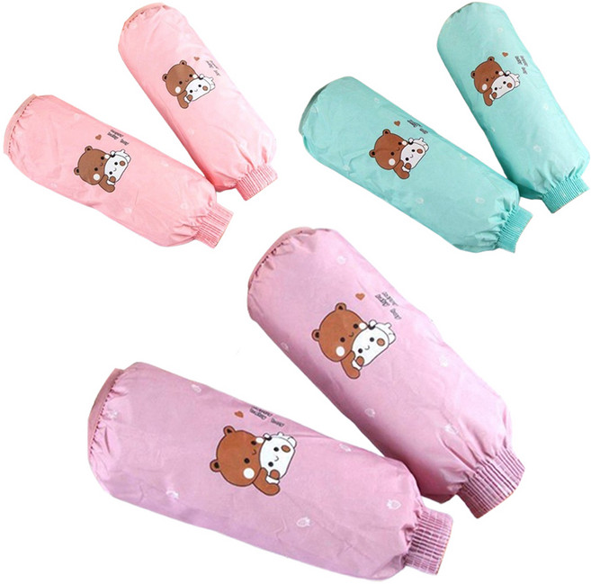 알로데 해피 베이비 성인용 미술 팔토시 3종 세트 TYPE22, 핑크, 퍼플, 스카이