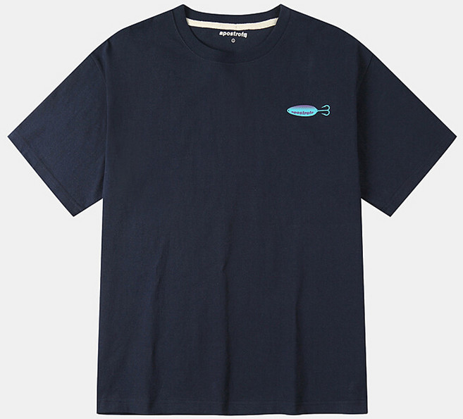 네파 남여공용 통기성 FLOAT 그래픽 헤비 면 세미 오버핏 반팔 티셔츠