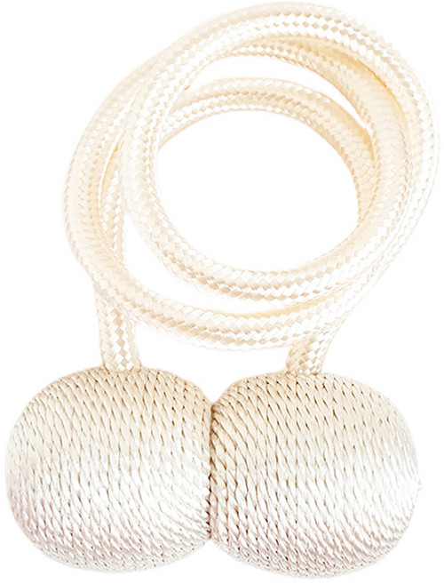 민스리빙 자석 커튼 타이백 볼 3 x 45 cm, 크림화이트, 1개