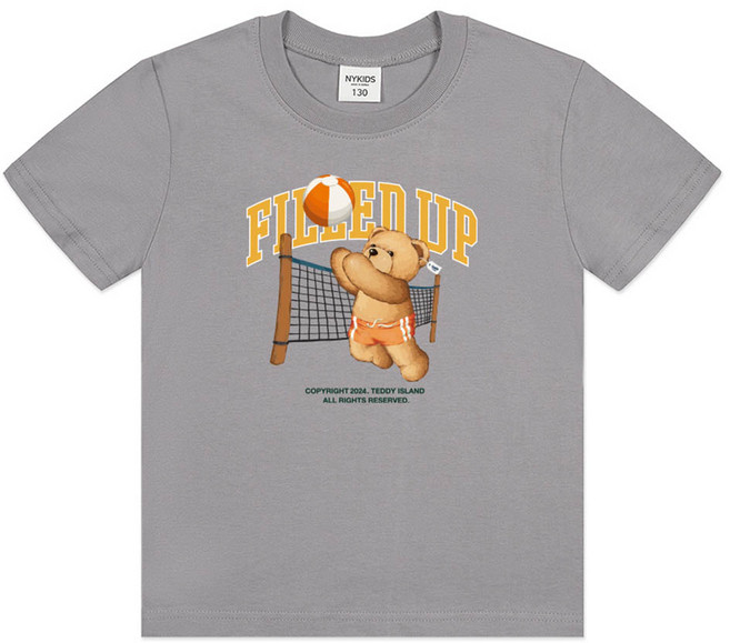 뉴욕꼬맹이 아동용 통기성 테디아일랜드 NY반팔 티셔츠 T124