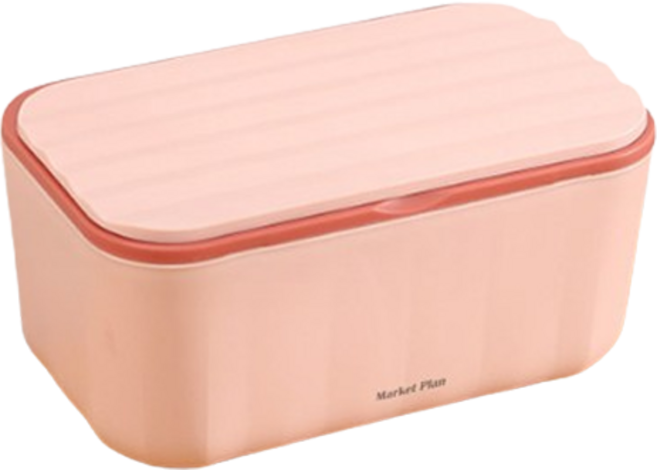 마켓플랜 모던 무타공 물티슈 케이스, 핑크, 1개