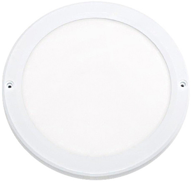 번개표 LED 엣지 슬림 원형 직부등 현관 20W 250mm, 화이트(직부등) + 전구색(전구), 1개