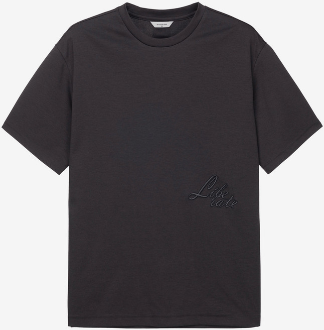 마인드브릿지 수피마 백포인트 세미 오버핏 티셔츠 MYTS3102